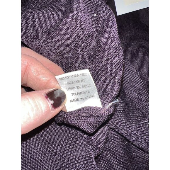 Stella McCartney Womens Silk Blend Dress Size 4 Purple With Bow Detail Made In C - Picture 8 of 9